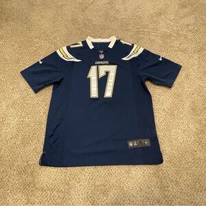 Nike On Field NFL Philip Rivers #17 Chargers‎ 100% Stitched Jersey  XL Blue